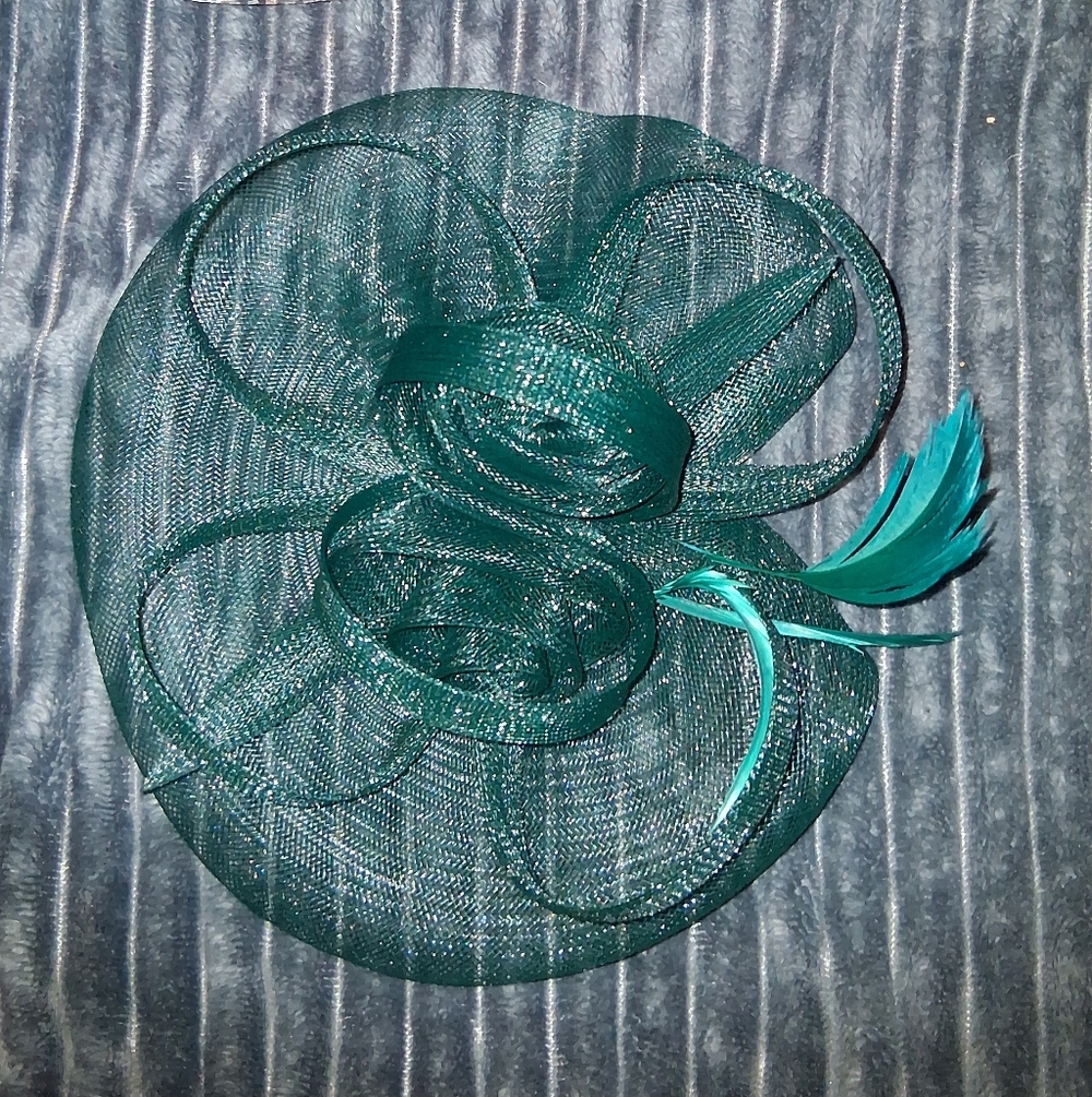 🐎NEW! Hunter Green Kentucky Derby Hat - Picture 7 of 9